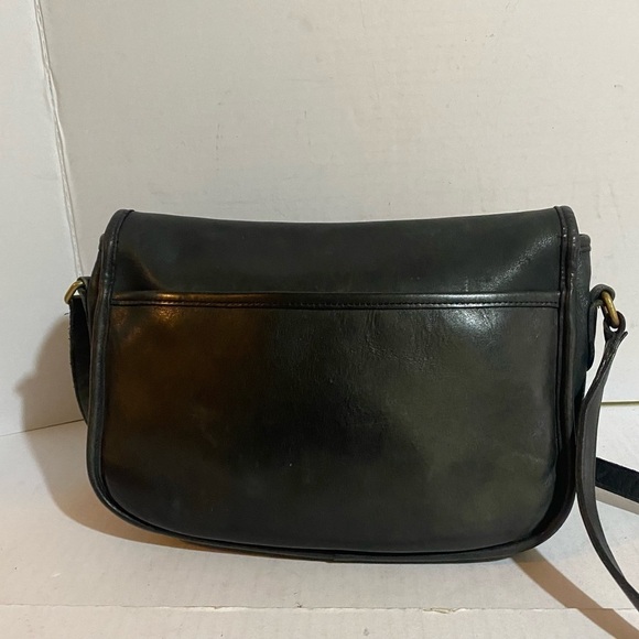 バッグ COACH Vintage Leather Black Shoulder Bag Coach vintage black leather shoulder handbag